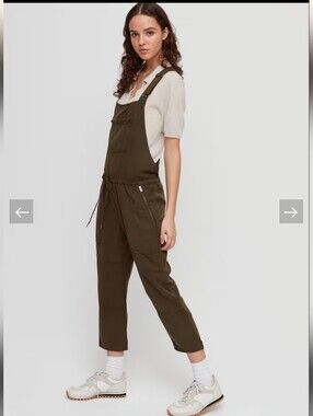 Aritzia Wilfred Free Valletta Overalls Olive Green XXS/XS Utility Gorpcore Chic